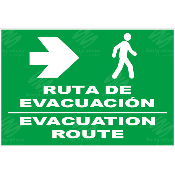 Ruta de evacuación - Derecha / Evacuation Route - Right